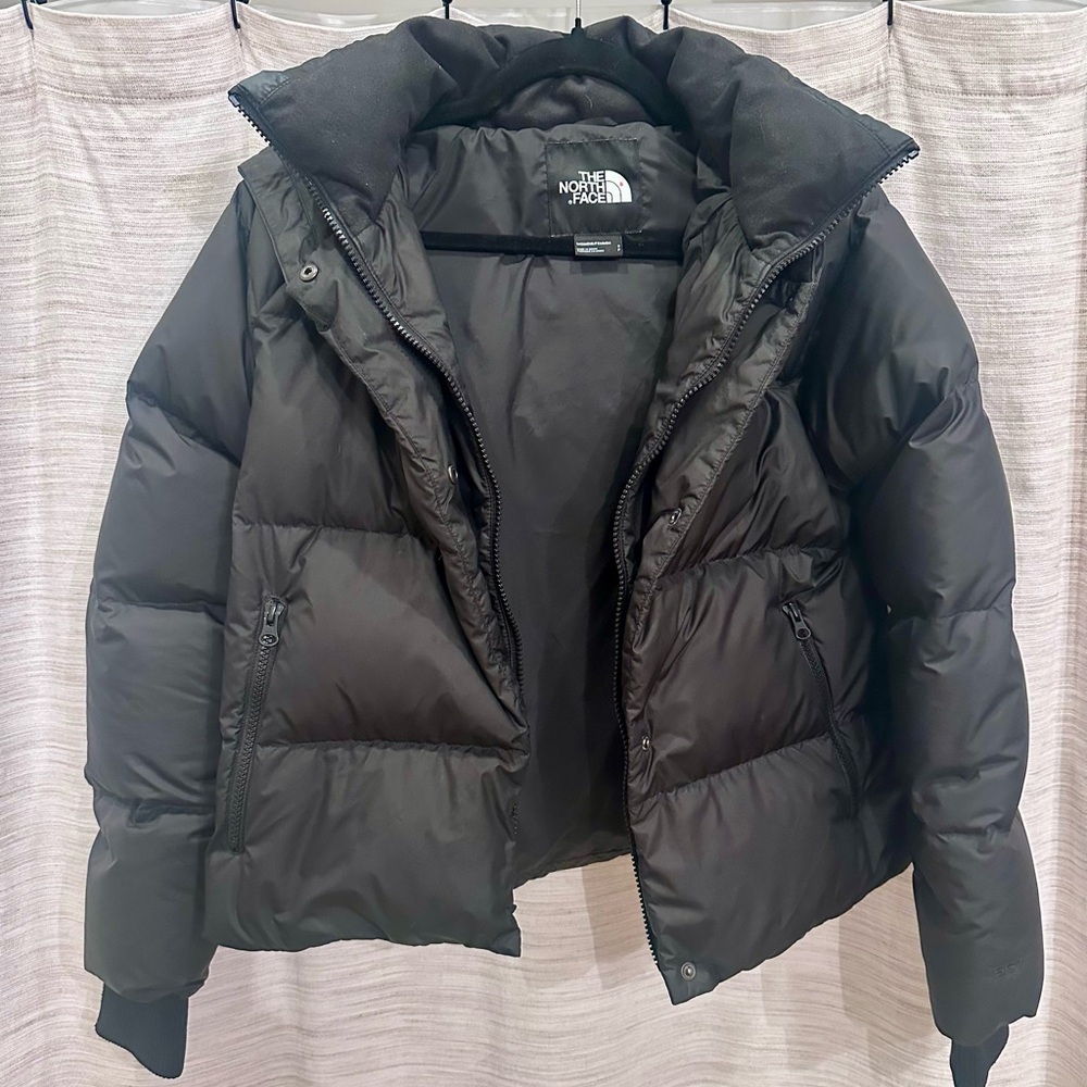 The North Face Cropped Puffer Hooded Jacket
